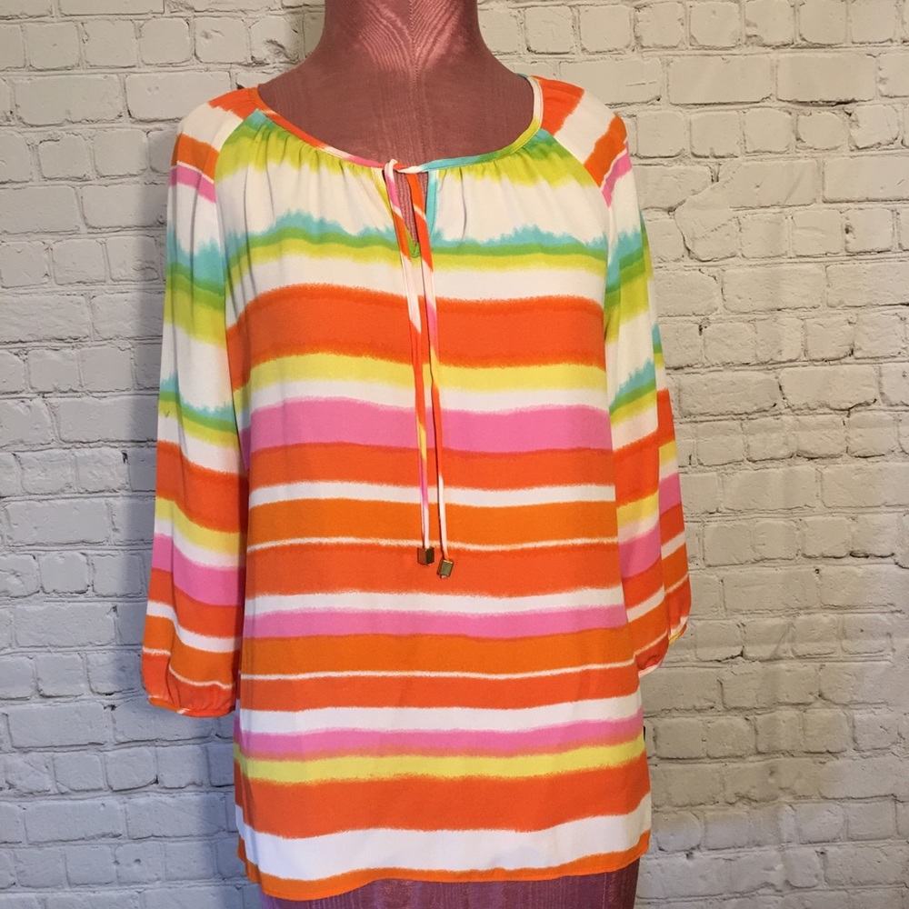 NWT New Directions multi colored Petite Medium Top
